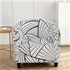 Morbuy Copripoltrona 1 Posto Chesterfield Elasticizzato,Universale Poltrona Club da Cocktail Antiscivolo Rimovibile Tub Chair CopripolTrona (Taglia Unica,Linea)