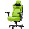 Anda Seat Kaiser 4 V2 L, Sedia Gaming Ergonomica in Tessuto Verde, Sedia Ufficio Ergonomica Lombare, Braccioli 6D, Cuscino Magnetico Memory Foam, Reclinabile 135°, fino a 118 kg, Gaming Chair