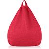 Deshome Pouf sacco piccolo da esterno e interno - Pouf Poltrona sfoderabile idrorepellente, Puff Bean Bag Chair design moderno per giardino soggiorno camera da letto Light Pouf Rosso