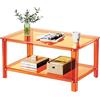 solaround Tavolino da Caffè in Acrilico, Tavolino Basso, trasparente Tavolino Salotto, 80 x 50 x 40 cm (Arancione)
