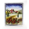 1a Bilderrahmen Cornice per puzzle, 36 x 49 cm, argento patinato 49 x 36 cm, con vetro sintetico trasparente