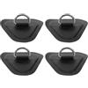 TOPPERFUN 4 Pezzi Toppa Triangolare d Ring, PVC Nero 3,5 Pollici | Compatibilità Versatile Canoe, Tenuta, Installazione Semplice, Accessorio Leggero per Fissaggio