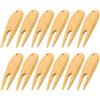 CIYODO 12 Pezzi Forchetta Ripara Zolle da Golf in Legno Marcatore Pallina | Legno Leggero, Colore Kaki, per Green e Fairway, Accessorio Pratico per Staff e Organizzatori