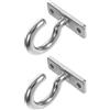 ULTECHNOVO 2 Pezzi Gancio Marino in Acciaio Inox 304, Argento | Struttura a Occhiello e Piastra, Riduce Vibrazioni, per Funi D'ormeggio e Garage