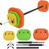 SPORTNOW Soozier Set Bilanciere Regolabile da 20 kg (44 lb), Giallo/Arancione/Verde | Barra bilanciere, Impugnatura antiscivolo, Dischi pesi, Set pesi per home gym, Allenamento della forza, Esercizi a casa