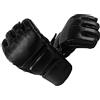 ZDETGU Guantoni Boxe Mezzo Dito 3cm Imbottitura Pelle PU | Design traspirante per Mma Muay Thai, gancio e chiusura per assorbimento degli urti, attrezzatura allenamento in pelle