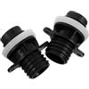 NUOBESTY 2 Pezzi Adattatore per Pompa Aria in PVC Nero | Valvole Gonfiabili e Gommoni, Setup Rapido senza Perdite D'aria, Accessorio Pratico per Campeggio