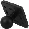 ULTECHNOVO Supporto a Sfera per Binario Kayak con Bullone a Base Nera | Montaggio su Guida, Giunto Orientabile Multiangolo, Struttura Antiscivolo, Metallo e Nailon, per Pagaie