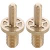 SEWOART 2 Pezzi Viti Giunto Prolunga per Stecca da Biliardo 1/2' in Ottone | Connessione Stabile e Anti-allentamento, Finitura Lucida Oro, per Casa e Club, Uso su Stecche Standard