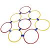 Srliya Set di Coordinazione in Plastica 10 Pezzi di Cerchi per | Costruzione in Plastica, Anelli della Campana, Coordinazione Mano-piede, 10 Fibbie, Assemblaggio Modulare, Presa Facile