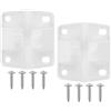 WRITWAA 2 Cerniere di Ricambio in plastica Bianca per Cooler Box | Viti incluse, montaggio rapido, distanze fori 2,8 cm e 3,2 cm, uso domestico e outdoor