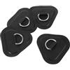 Operitacx 4 Pezzi Patch Triangolare d Ring per Kayak e Canoa in PVC Nero | Guarnizione, Sottile e Facile da Installare, Compatibile con Tavola Surf e Canoa