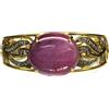 PNG 925 Argento Sterling 26 X 30 Mm. Croce In Rubino Rosa E Zaffiro 1.72" X 2.25"