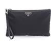 PRADA Borsa pochette business PRADA logo triangolo 2NH0062DMHF0002 pelle nylon nero...