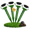 WUGEIN Scaccia Talpe Ultrasuoni Solare, Dissuasori per Talpe,Ultrasuoni per Topi da esterno 4 Pezzi, Repellente Ultrasuoni Respinge Serpente,Gopher per Giardini e Prati