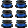 QENETY Bobina di ricambio per tagliabordi, compatibile con Ryobi One+ AC14RL3A, Olt1832 Rac124, 1,6 mm, linea di ricambio per tagliabordi Ryobi 18 V, 24 V, 40 V, filo per decespugliatore senza fili, 3,4 m (6