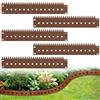 wowspeed 10 Pezzi Bordura per Giardino in Acciaio Corten, 107cm Bordura per Aiuola, Altezza 15cm, Bordo per Aiuole Flessibile, Bordure per Aiuole, Bordi per Aiuole Giardino per Cortile, Prato, Orto