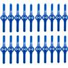 Senda 20 lame di ricambio in plastica per tagliaerba da 139 mm, lame di ricambio per tosaerba da giardino senza fili (blu)