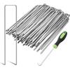 Graxury 200 Pezzi 20cm Ø 3mm Spilli per Giardino Resistenti | Chiodi in Acciaio Zincato per Fissare Paletti per Ancorare Tessuto Antierba, Reti e Tubi con 1 Uncino a Punta