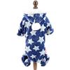 SMALLLEE_LUCKY_STORE - Pigiama con cappuccio in pile super morbido per cani di piccola taglia gatti stelle pullover per ragazzo ragazza caldo invernale uccioli vestiti, blu XL