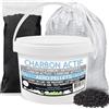 HYDROPLANETE Carbone attivo venduto in bustina da 1 kg 2 kg / secchio da 5 kg 10 kg / sacchetto da 25 kg - granulato ad alta purezza purificazione filtrazione dell'aria, filtro a carbone, acquario, cantine per
