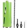 BETTERI Punta per trapano per calcestruzzo secco da 1,6 cm-11, filettata con 2 adattatori e punta pilota, profondità di foratura 25 cm, punta diamantata per mattoni/calcestruzzo/muratura