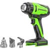 Greenworks Pistola termica senza fili da 24 V, ugello deflettore, ugello concentratore e ugello piatto ad alta temperatura di 537,8 °C, strumento nudo