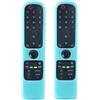 JIROAOTIC 2pcs Custodia Telecomando Compatibile con LG Telecomando MR24GA MR23GA MR22GA MR22GN MR21GA MR21GC OLED QNED Smart TV,Guscio Telecomando per LG Magic Remote 2024 Protettiva Cover (2pcs Glow Blu)