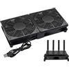 Generico Ventola Di Raffreddamento USB - Ventola Di Raffreddamento Della Custodia Router, Ventilatori Di Gabinetto Ad Alto Flusso D'aria | Strong Blower USB Powered Fans For Laptop TV Box Router Cooling's, Ven