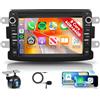 Hodozzy 8 Core 4G+64G Android Autoradio per Renault Dacia Logan Dokker Duster Sandero Lodgy Captur Symbol Lada Xray con Wireless Carplay Android Auto, Hodozzy 7 Pollici Touch Screen Radio GPS WiFi, Bluetooth