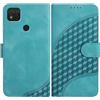 JayModCase Cover per Xiaomi Redmi 9C,Flip Custodia in Pelle PU con Kickstand Porta Carte Magnetica Chiusa Custodia per Redmi 9C (Azzurro)