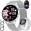 LIGE Smartwatch Donna 7,9mm Ultrafino 1,32 AMOLED Chiamate Bluetooth per Android iOS Orologio Intelligente Elegante Multisport Fitness,Monitor Frequenza Cardiaca e Sonno,Ciclo Mestrual,grigio argento