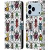 Head Case Designs Custodia a portafoglio in pelle con licenza ufficiale Katerina Kirilova Beetles Graphics compatibile con Apple iPhone 17 Pro