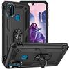 KUAWEI Custodia Samsung Galaxy M21/M31 Custodia Samsung M30S, con Anello in Kickstand Custodia Girevole a 360 Gradi, supporto magnetico Per auto Per Samsung Galaxy M21/M31/M30S 4G 6.4 (Nero)