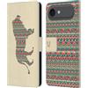 Head Case Designs Custodia a portafoglio in pelle con motivo leone e sagome di animali, compatibile con Apple iPhone 17 Air