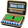 Boobowl Custodia organizer per batterie con tester (BT-168), può contenere 162+ batterie AA AAA AAAA C D da 9 V e 3 V, custodia rigida in EVA con cerniera con slot in schiuma e tasche a rete (solo