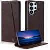 laddutoi Cover per Samsung Galaxy S26 Ultra 5G, Custodia in Pelle PU con [Slot Carte] [Supporto Stand] [Magnetica], Libro Portafoglio Antiurto Flip Case Wallet Cover per Samsung S26 Ultra, Marrone