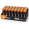 TECHMADE Batterie AAA 24 Pezzi Alcaline LR03 - Lunga Durata Fino a 10 Anni, 1,5V | Affidabili per telecomandi, controller per console e vari dispositivi di uso quotidiano - Senza cadmio, piombo e mercurio