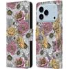 Head Case Designs Custodia a portafoglio in pelle con licenza ufficiale Katerina Kirilova Garden Bouquet Graphics compatibile con Apple iPhone 17 Pro