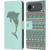 Head Case Designs Custodia a portafoglio in pelle con motivo delfino e sagome di animali, compatibile con Apple iPhone 17 Air