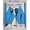 Midland - MA30-L PRO Microfono Auricolare con Microfono Boom 2 Pin VOX/PTT | Compatibile con Walkie Talkie G7Pro, G9Pro, XT e XT Pro, Comunicazione Chiara e Riduzione Rumore per Sicurezza e Outdoor