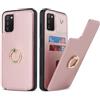 SailorTech per Samsung Galaxy A03s Custodia con portacarte, Galaxy A03s Custodia telefonica ad anello con supporto per carta di credito Custodia per Samsung A03s-Oro rosa