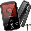 OGVDOE 128GB lettore MP3 Bluetooth, Mini lettore musicale, con clip, con pulsante del volume indipendente, altoparlante HD, radio FM, Ebook, registratore
