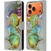 Head Case Designs Custodia a portafoglio in pelle con licenza ufficiale Wyanne No Treat Blues Cat compatibile con Apple iPhone 17 Pro Max