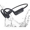 I love e iFecco IFECCO Cuffie Conduzione Ossea Nuoto,IP68 Impermeabili Auricolari Subacquee per Piscina Bluetooth 5.4 con Lettore MP3 da 32G,Wireless Auricolari per Ciclismo Corsa Surf