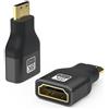 vgggrd 2 Pezzi 8K Adattatore Mini HDMI a HDMI, HDMI Femmina a Mini HDMI 2.1 Maschio Arc HDR10+ Dolby Vision 3D VRR ALLM HDCP, Compatibile con 4K 2K 1080P