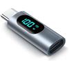 aceyoon 240W Adattatore USB C 40Gbps USB C Maschio a Femmina PD3.1 Tipo C 4.0 con Indicatore LED Display Adattatore Tipo C Video 8K@60Hz per iPhone16 15 14 per Galaxy S24 23 22 (100W)