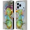 Head Case Designs Custodia a portafoglio in pelle con licenza ufficiale Wyanne No Treat Blues Cat compatibile con Apple iPhone 17 Pro