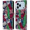 Head Case Designs Custodia a portafoglio in pelle con licenza ufficiale Katerina Kirilova Peacocks and Roses Graphics compatibile con Apple iPhone 17 Pro