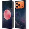 Head Case Designs Custodia a portafoglio in pelle con licenza ufficiale Cosmo18 Pink Moon Space compatibile con Apple iPhone 17 Pro Max